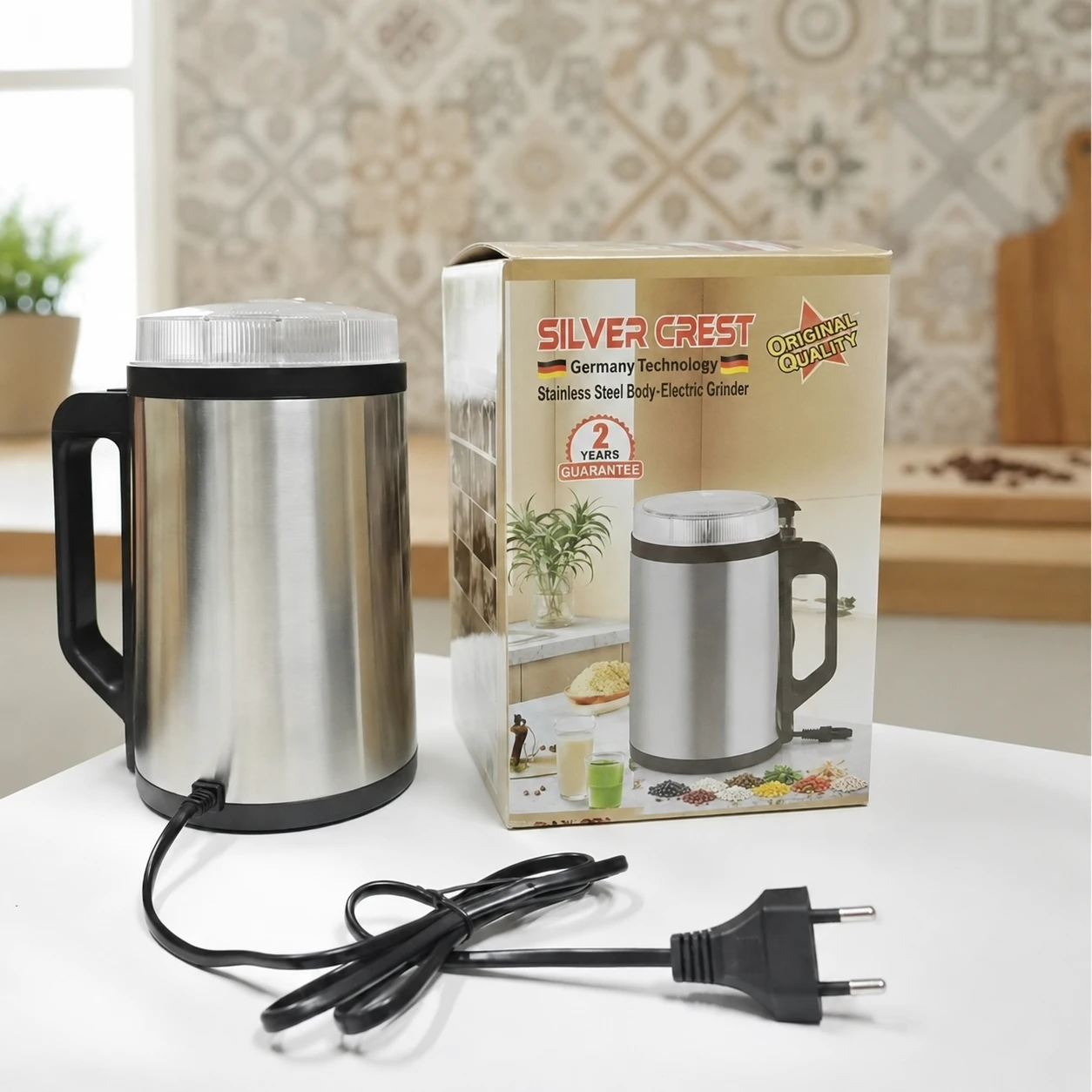 Silver Crest Stainless Steel Electric Grinder