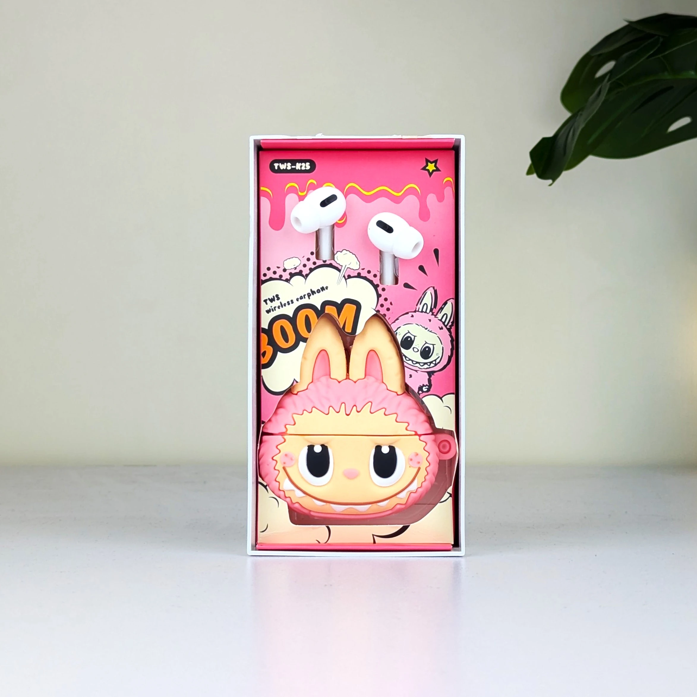 Cute Cartoon 3D Labubu Silicone Protective Shell TWS Wireless Earbuds – Bluetooth In-Ear Headphones with HD Sound, IPX4 Waterproof & Long Battery