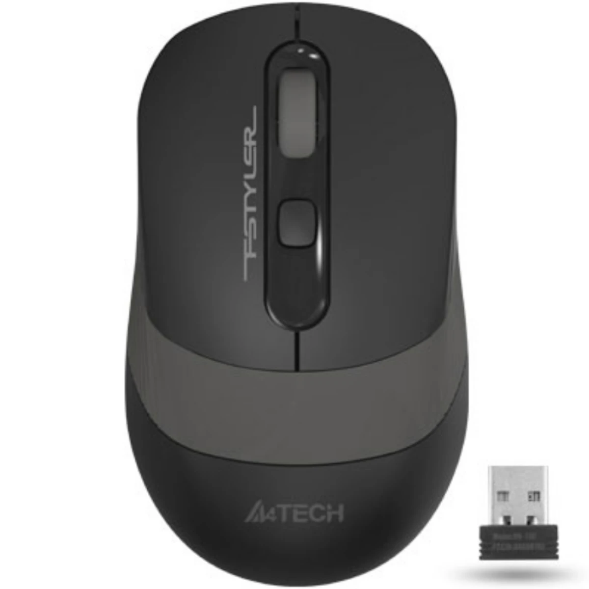 A4Tech FG10 2.4GHz Wireless Optical Mouse – Silent Click, Ergonomic Symmetric Design, 10-15M Range, Nano USB Receiver & Long Battery Life