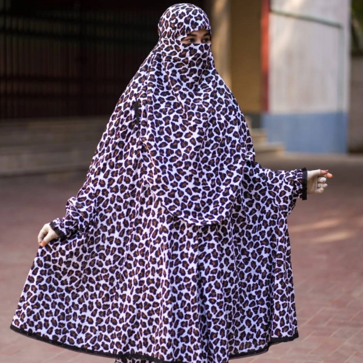Elegant Palazzo long Khimar Set