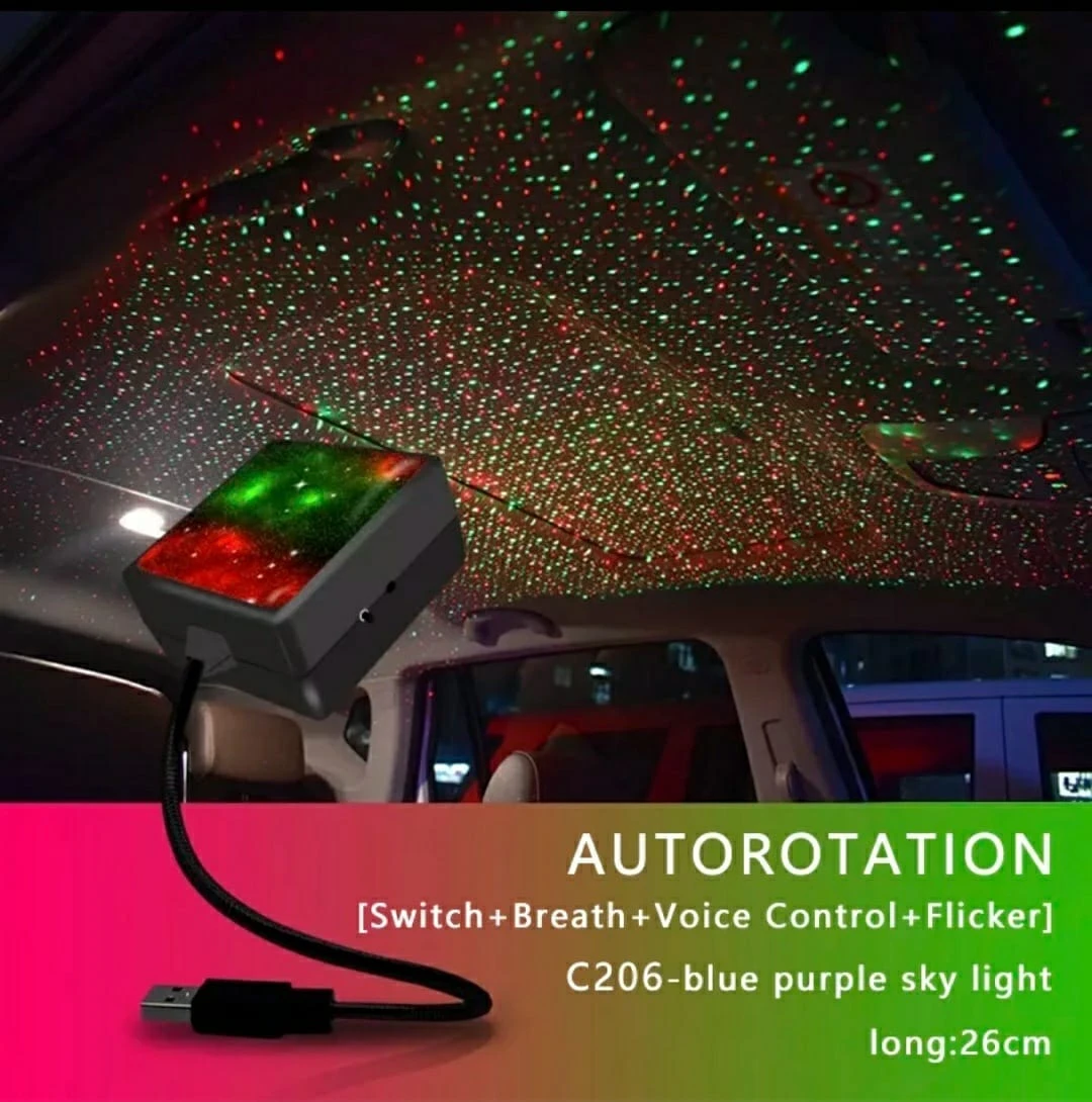 Automatic Dancing - Interior Car/Room - Romantic atmosphere Decoration Laser Light.