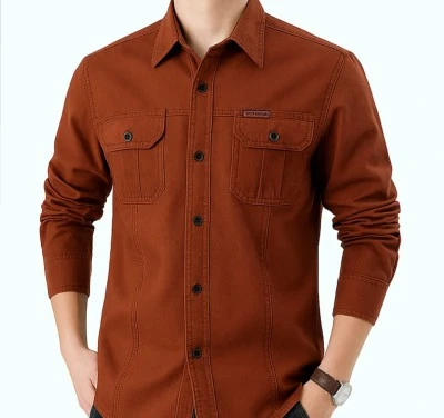 Full sleeves double pocket panel Shirt
