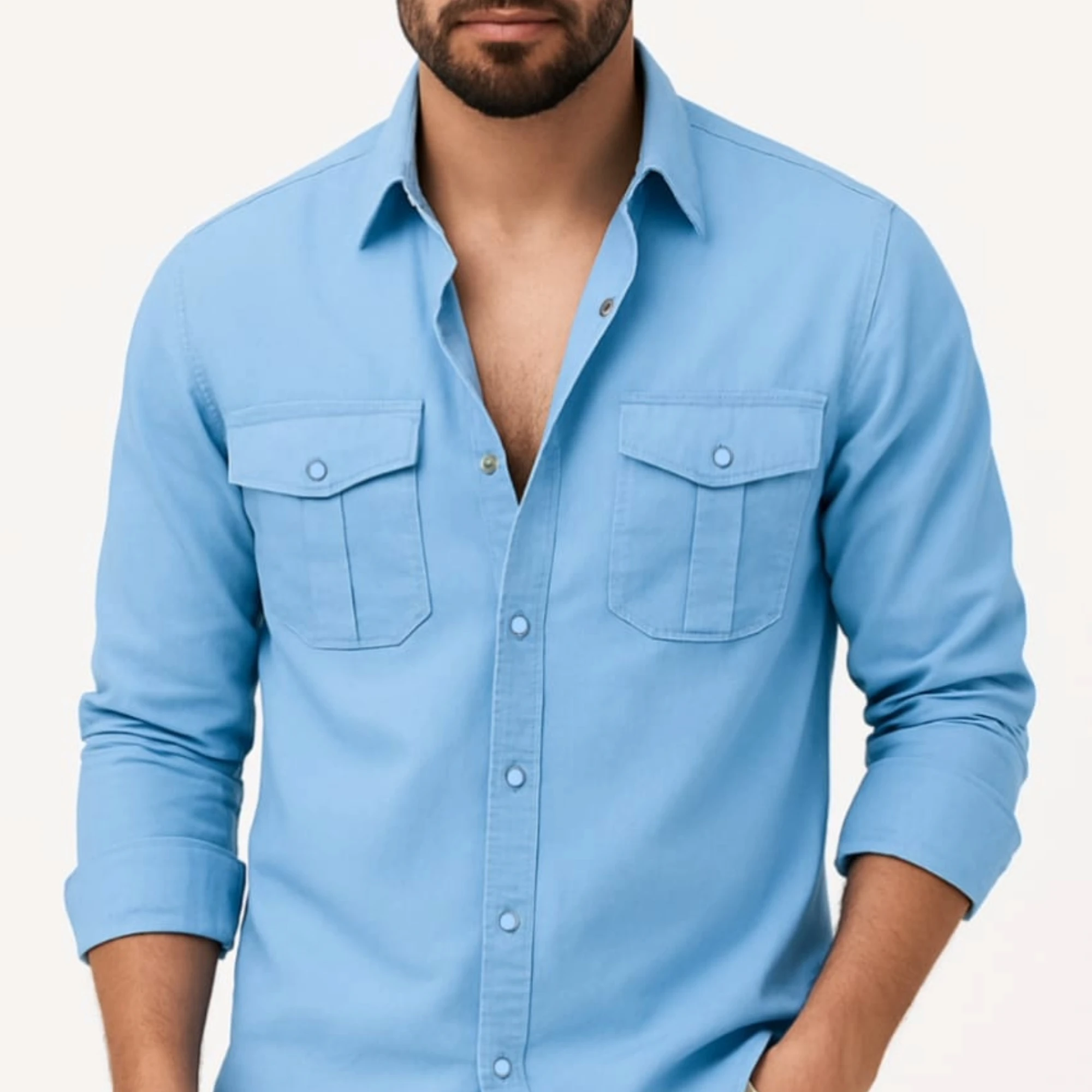 Full sleeves double pocket Shirt