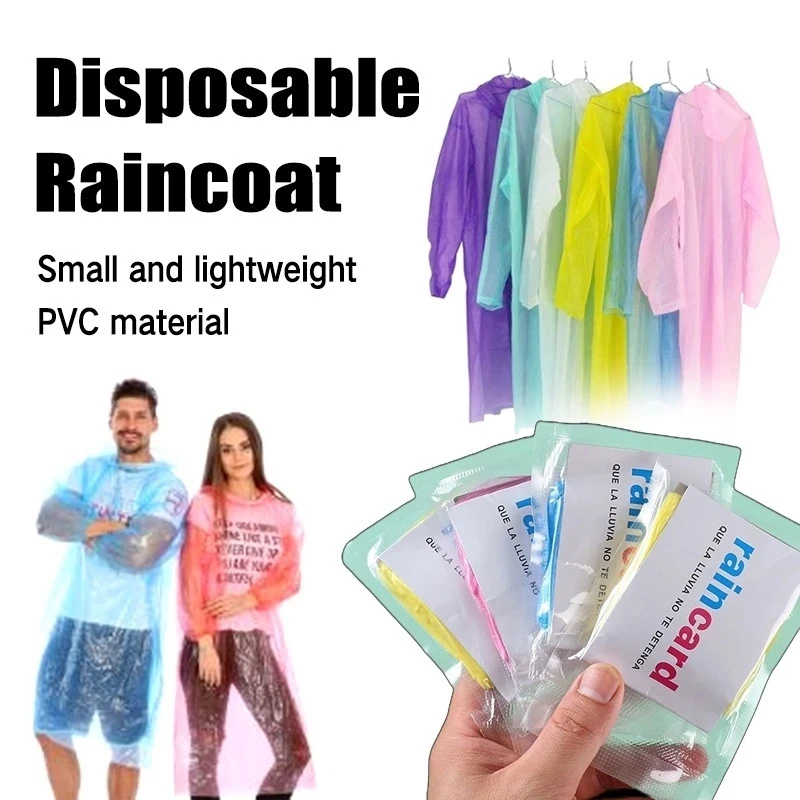 Rain Card, Wallet Rain Coat, Pocket Rain Coat, Rain Coat For Man And Women (10Pcs